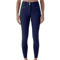 Produktbild von Equiline Reithose Nellyfh FullGrip für Damen in Blau mit Fleece-Futter für den Winter