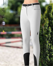 Produktbild von Equiline Reithose Nellyfh FullGrip für Damen in Weiß mit Fleece-Futter für den Winter
