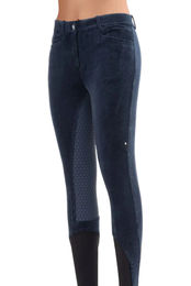 Produktbild von Equiline Reithose Samt Edinaef FullGrip für Damen in Blau
