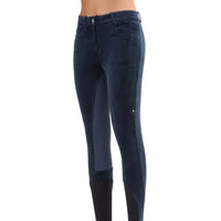 Produktbild von Equiline Reithose Samt Edinaef FullGrip für Damen in Blau