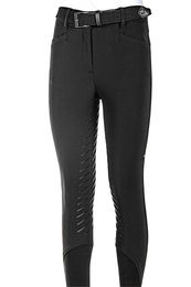 Produktbild von Equiline Reithose Wadellef FullGrip für Damen in Schwarz mit Fleece-Futter für den Winter