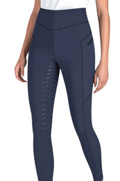Produktbild von Equiline Reitleggings Cerinf FullGrip Blau für Damen