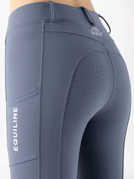 Produktbild von Equiline Reitleggings Steref Damen Full Grip Reithose Blau Bunt