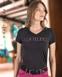 Produktbild von Equiline Reitshirt Gigerg für Damen in Schwarz und Violett für den Sommer
