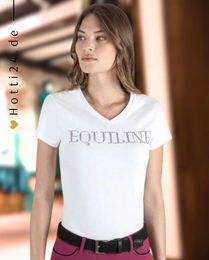Produktbild von Equiline Reitshirt Gigerg für Damen in Weiß/Violett für den Sommer