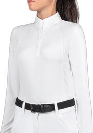 Equiline Reitturnier-Poloshirt Damen Weiß Größe L – Bild 1 von 3