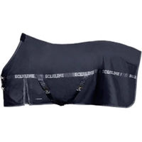 Produktbild von Equiline Reynosa Stalldecke aus Baumwolle für Pferde in Blau oder Schwarz Grösse M