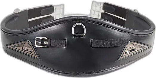Produktbild von Equiline Sattelgurt aus Kunstleder in Schwarz 135 cm