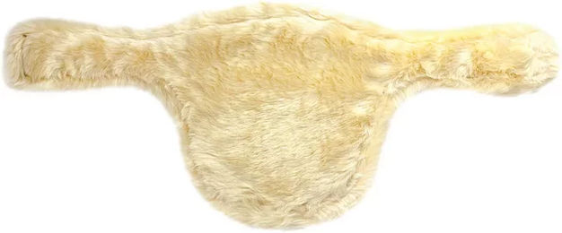 Produktbild von Equiline Sattelgurt mit Lammfell für Pferde in Beige oder Gold