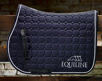 Produktbild von Equiline Schabracke EQ Outline aus Baumwolle mit Logo