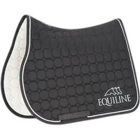 Produktbild von Equiline Schabracke Outline Sattelunterlage für Pferde aus Baumwolle Schwarz