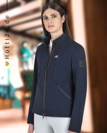 Produktbild von Equiline Softshell Reitjacke für Damen in Blau ganzjährig nutzbar