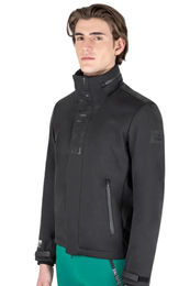 Produktbild von Equiline Softshelljacke Costec Black Reitjacke für Herren in Schwarz mit Fleece-Futter für ganzjähriges Reiten