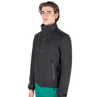 Produktbild von Equiline Softshelljacke Costec Black Reitjacke für Herren in Schwarz mit Fleece-Futter für ganzjähriges Reiten