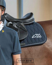 Produktbild von Equiline Springschabracke Cenic Blue aus Baumwolle in Blau