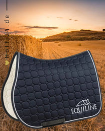 Produktbild von Equiline Springschabracke Outline Navy Blau aus Baumwolle