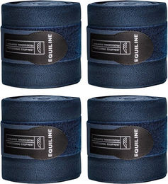 Equiline Stallbandagen aus Wolle 2 Stück Gamaschen in Rot und Blau – Bild 1 von 2