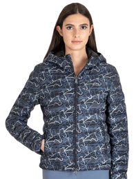 Produktbild von Equiline Steppjacke für Reiter in Ecre Blue Beige Blau Winter