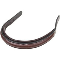 Produktbild von Equiline Stirnband Bj101 aus Leder in Braun für Vollblut Pferde