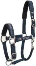 Produktbild von Equiline Timmy Pferdehalfter aus Kunststoff in Blau für Vollblut