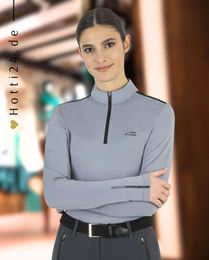 Produktbild von Equiline Trainingsshirt Camilc Reitshirt für Damen in Grau