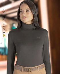 Produktbild von Equiline Trainingsshirt Ebrande Lakritze Reitshirt für Damen in Schwarz für den Winter
