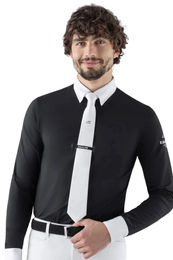 Produktbild von Equiline Turnierhemd Curic Black Reitshirt für Herren in Schwarz aus Polyester