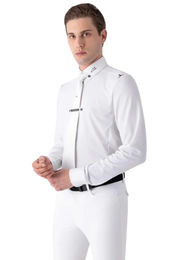 Produktbild von Equiline Turnierhemd Curtiek Reitshirt für Herren in Sleet Grey