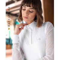 Produktbild von Equiline Turnierhemd Reitshirt für Damen in Weiß aus Polyamid für Frühling und Sommer