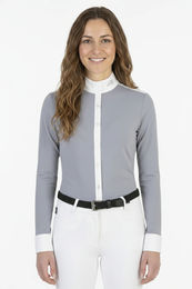 Produktbild von Equiline Turniershirt Cabec Grey Reitshirt für Damen in Grau für den Sommer