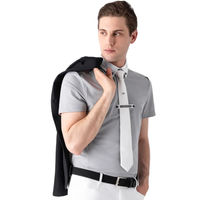 Produktbild von Equiline Turniershirt Curtiek Sleet Grey Reitshirt für Herren in Grau und Weiß