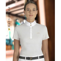 Produktbild von Equiline Turniershirt Elizzye Crystal Grey Reitshirt für Damen in Grau Weiß Sommer