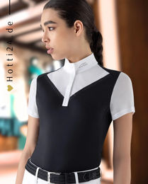 Produktbild von Equiline Turniershirt Gusteg Black Reitshirt Schwarz aus Polyester