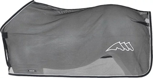 Equiline Weston Logo Fliegendecke für Pferde aus Mesh in Schwarz und Grau Größe S – Bild 1 von 1