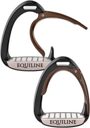 Equiline X-CEL Sicherheitssteigbügel für Pferde in Schwarz oder Braun – Bild 1 von 2