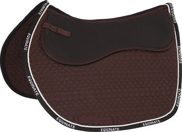 Equinate 3 Zonen Korrektur Schabracke Allround für Warmblut mit Memory Foam Braun – Bild 1 von 1
