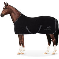 Produktbild von Equinate Abschwitzdecke Nevada aus Fleece mit Widerristpolster und Kreuzbegurtung Schwarz 165cm - 1 Stk.