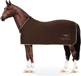 Equinate Abschwitzdecke Orlando aus Fleece mit Widerristpolster Braun 125cm - 125 cm – Bild 1 von 4