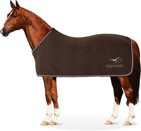 Equinate Abschwitzdecke Springdale aus Polarfleece mit Widerristpolster Braun 155cm – Bild 1 von 4