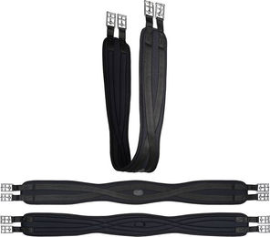 Equinate Amigo Sattelgurt Langgurt mit Memory Foam Schwarz 140cm – Bild 1 von 7