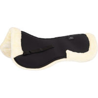 Produktbild von Equinate Austin Memory Foam Sattelpad mit weichem Fell für Pferd und Pony Grösse M Schwarz