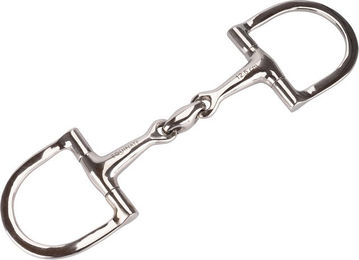 Equinate D-Ring Trense aus Edelstahl doppelt gebrochen 11,5cm 16mm – Bild 1 von 6