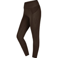 Produktbild von Equinate Damen Reitleggings Cleo Vollbesatz mit Handytasche und Ziptasche Braun