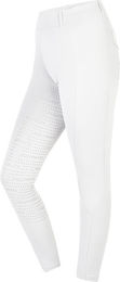 Produktbild von Equinate Damen Reitleggings Myla Vollbesatz Weiß Größe 40 aus recyceltem Polyester