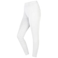 Produktbild von Equinate Damen Reitleggings Myla Weiß Größe 44 mit Vollbesatz und Handytasche aus recyceltem Material