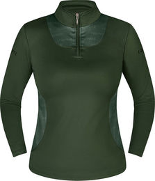 Produktbild von Equinate Damen Reitshirt Glide Funktionsshirt Langarm aus recyceltem Polyester Grün XS