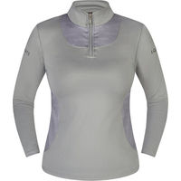 Produktbild von Equinate Damen Reitshirt Glide Funktionsshirt Langarm Grau XS aus recyceltem Polyester