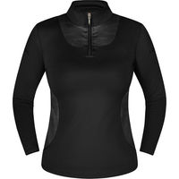 Produktbild von Equinate Damen Reitshirt Glide Leichtes Langarmshirt Schwarz XXL aus recyceltem Polyester