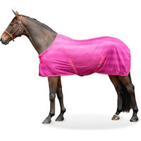 Produktbild von Equinate Fliegendecke Guardian Pferdedecke mit Kreuzbegurtung und Widerristpolster Rosa 125cm
