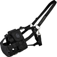 Produktbild von Equinate Fressbremse Airflow mit Nasenlöchern aus Nylon für Vollblut Pferde in Schwarz